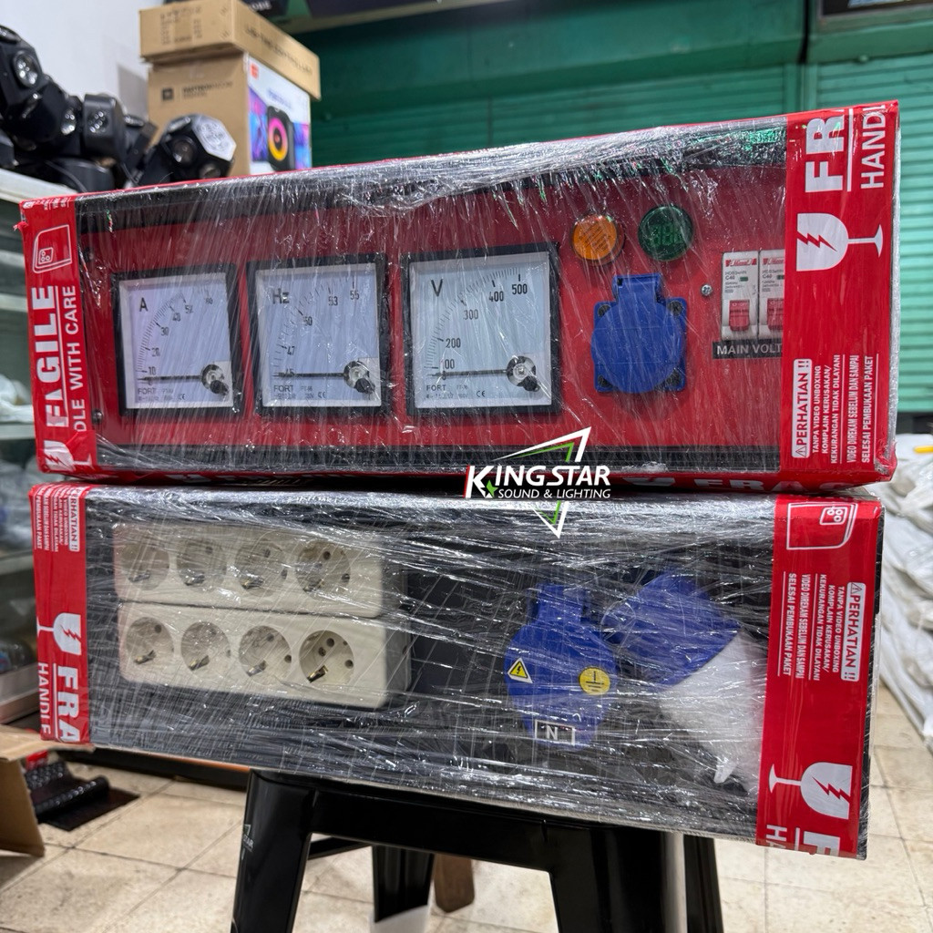 Panel Listrik 1 Phase 30Kva MAX 40 Kva Kva Genset Tegangan Amperemeter Voltmeter Hz Meter Arus Displ