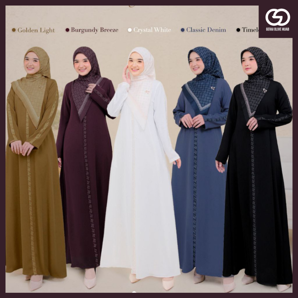 Gamis Polos Allura Dress Salvina Terbaru Bahan Soft Morena Ready Stok Murah by Salvina