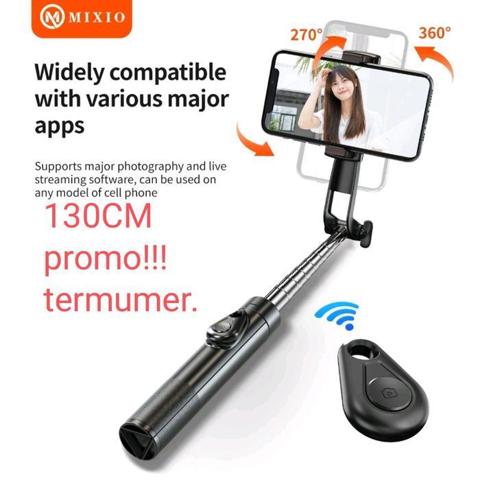 MIXIO A13 130CM Tongsis Bluetooth Selfie Stick Tripod Mini