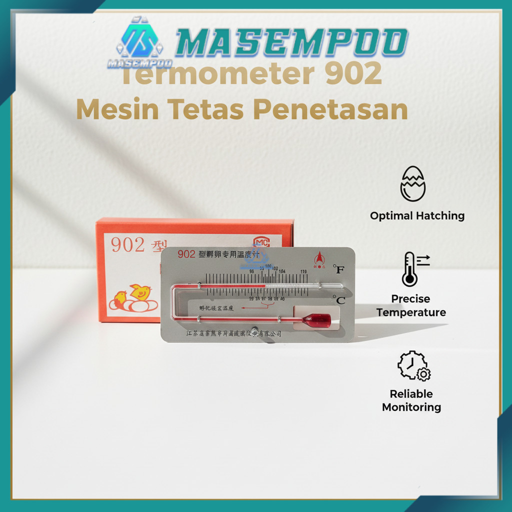 Termometer 902 Alat Ukur Suhu Mesin Tetas Akurat Sensor Sensitif Komponen Inkubator Telur Ayam EL163
