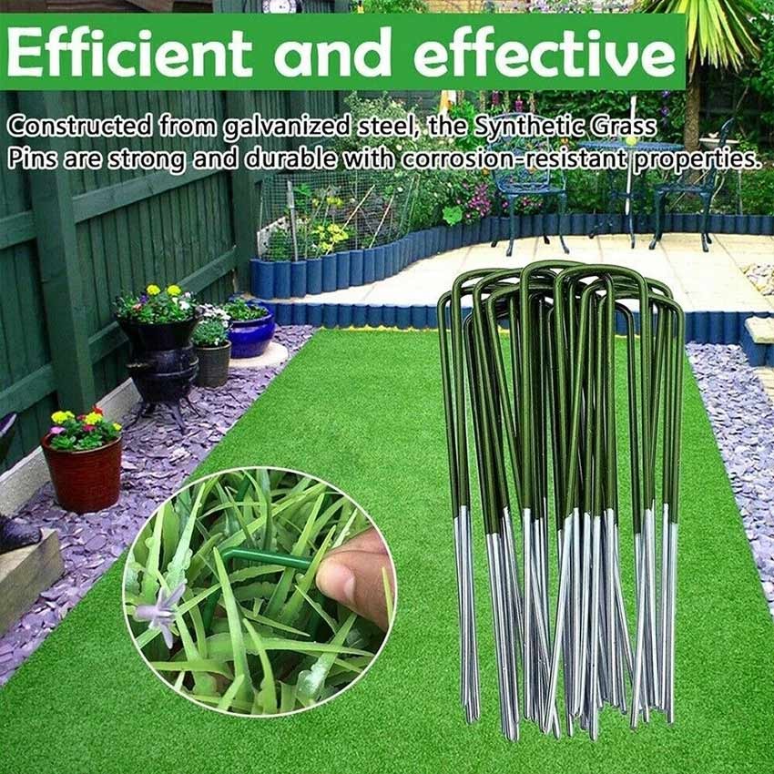 50Pcs Staples Weedmat Galvanis Perekat Weedmat Mulsa Kebun - Paku Weedmat Plastik Mulsa - Pasak Penj