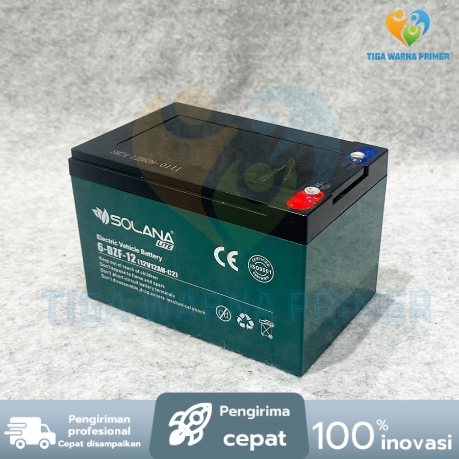 AKI BATERAI MOBIL MOTOR LISTRIK SELIS EVB 6DZF12 12v 12ah DEEP CYCLE