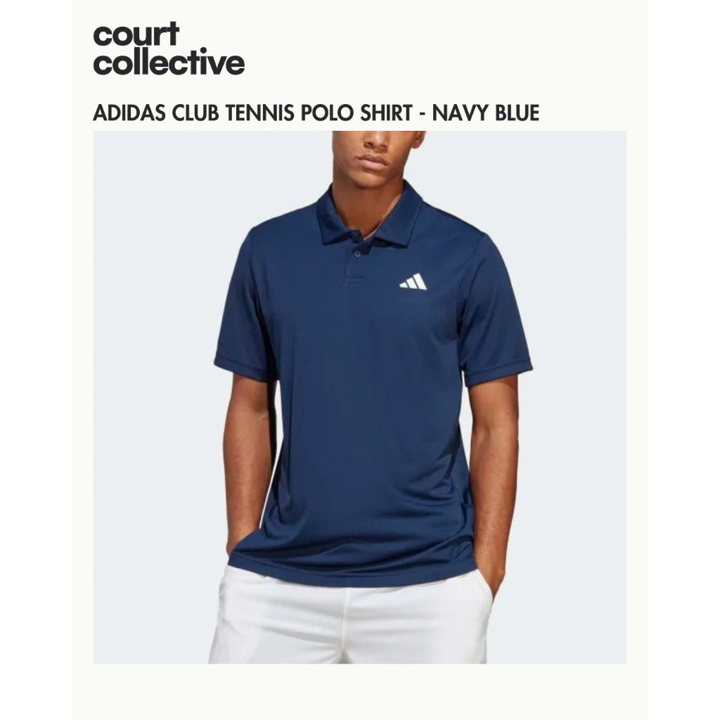 Adidas Club Tennis Polo Shirt - Navy | Polo Tennis Pria Adidas Club - Biru Tua