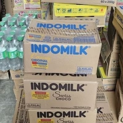 INDOMILK SKM SACHET ( 1 DUS ISI 120 PCS )( 1/2 CTN ISI 60 SACHET ) RASA COKLAT - PLAIN PUTIH / SUSU 