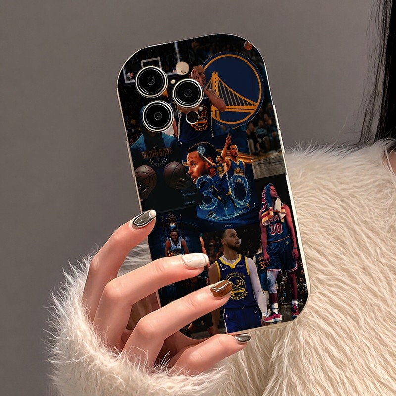Casing iPhone Redmi Pemain Basket Stephen Curry Untuk iPhone 16 15 14 13 12 11 Mini Pro E MAX Untuk 