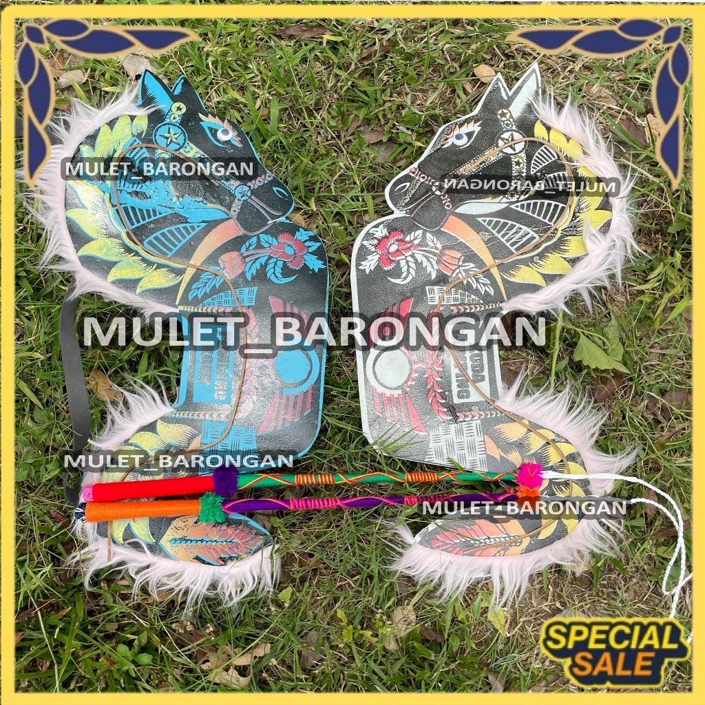 Kuda Lumping Anak Bahan Spon Dengan Tali Panjang Dan Pecut WAJIB PUNYA 