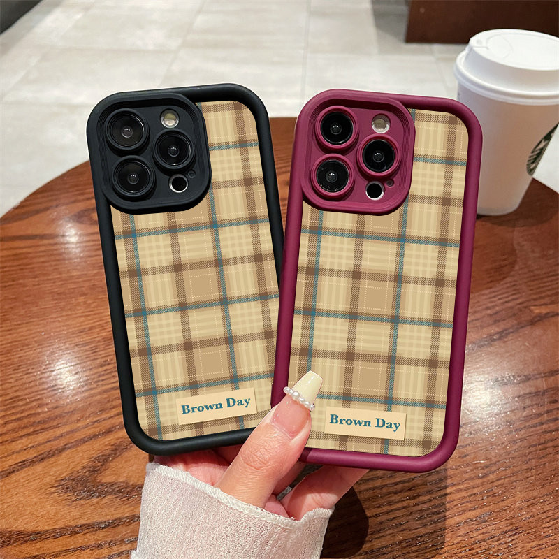Kasus TPU 3D Lembut Classic Plaid PFFH3397A untuk Infinix Note 12 50 30 Hot 60 8 Pro 8 50i 40 30 30i