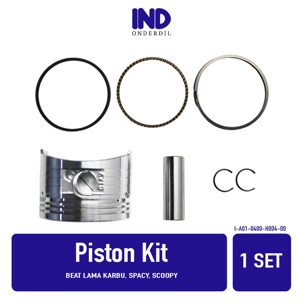 Piston Kit Beat Lama Karbu & Spacy & Scoopy Kit Ring Assy Seher Standar STD
