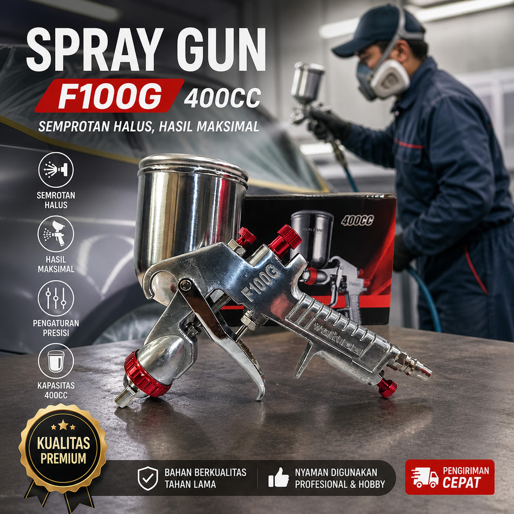 YUKIDO Spray Gun Tabung Atas F100 / F-100 Spray Gun Yukido F100 F 100 Tabung Atas Super Japan