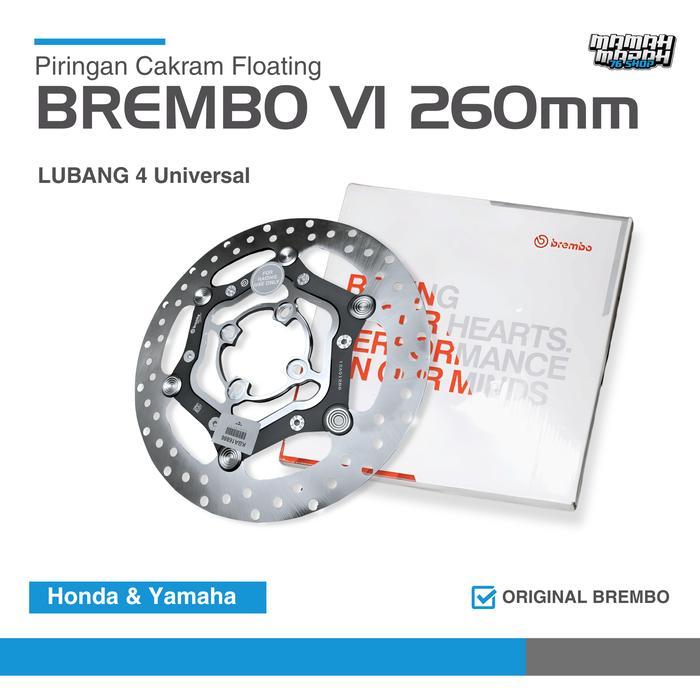 rem piringan disk cakram brembo floating cnc diameter 260mm vario beat mio lubang 4 Bracket Disc Mot