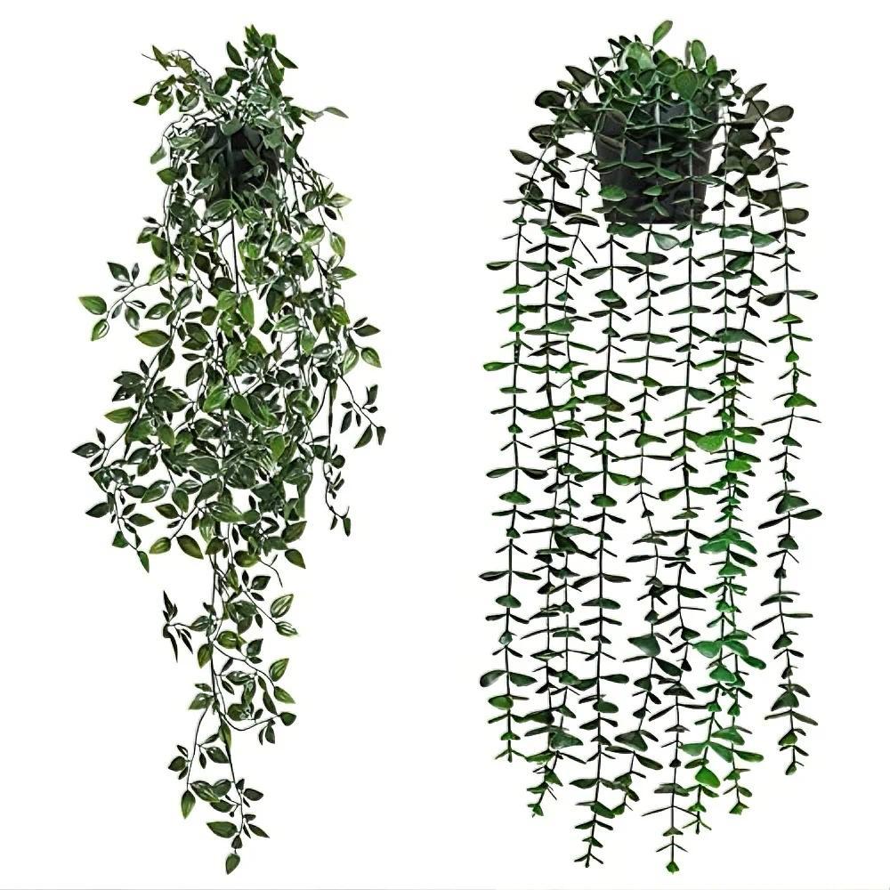 Artificial Hanging Plants Fake Potted Plants Indoor Wall Home Office Decor Fake Greenery House Plant