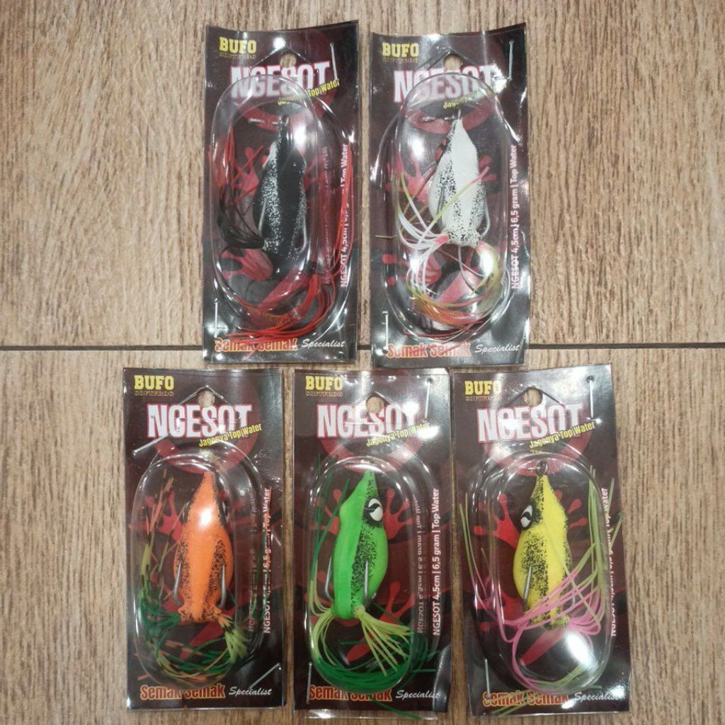 Arsya Galeri Fishing Lure Bufo Soft Frog Ngesot New, Baby Ngesot Softfrog Skirt
