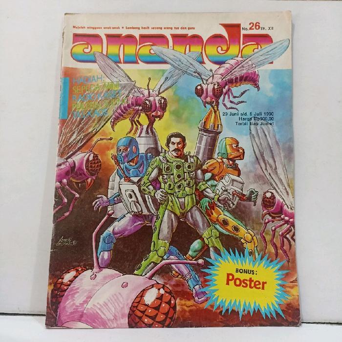 Majalah anak-anak : majalah vintage Ananda Edisi  No.26 .  Juni-Juli 1990