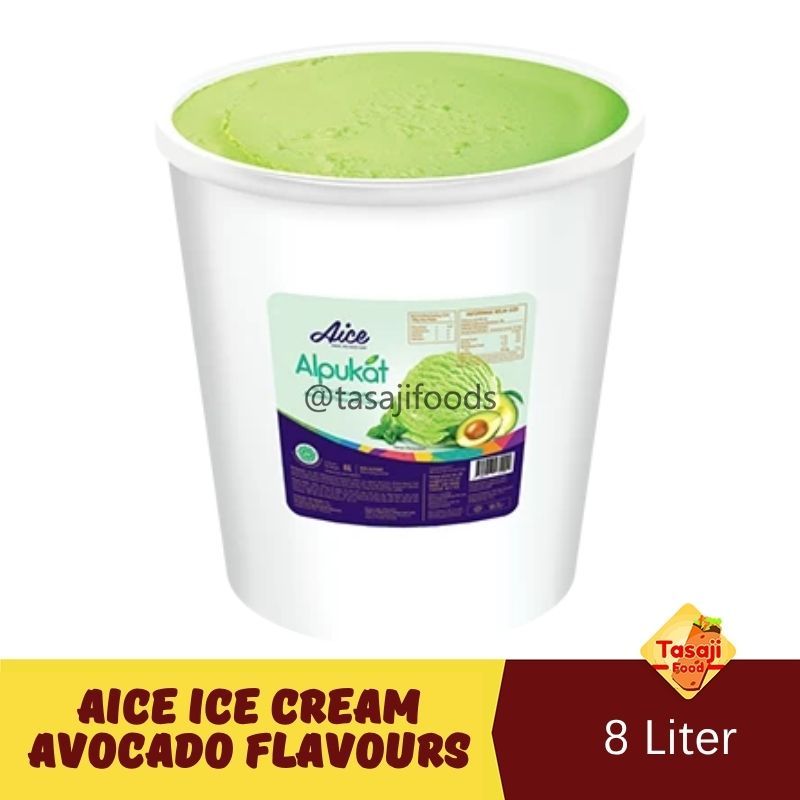 Aice Ice Cream Avocado Flavours 8 Liter Ice Cream Alpukat Kulakan