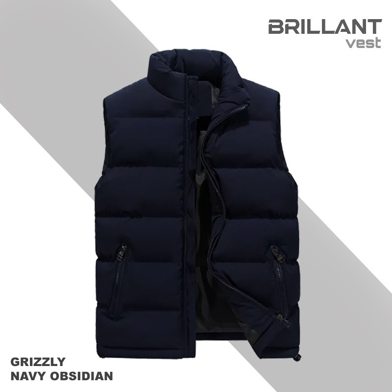 Brillant - GRIZZLY Rompi Pria Parasut M-XXL Rompi Motor Jaket Puffer Anti Angin Waterproof