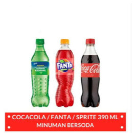 [1 DUS - 12 PCS] Coca-Cola / Fanta / Sprite 390ml - Grosir Minuman Segar