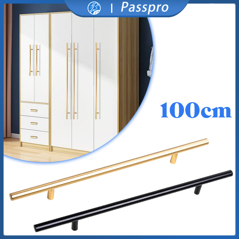 Gagang Lemari Panjang 100cm Handle Lemari Minimalis Tarikan Pintu Lemari Emas Hitam Alumunium