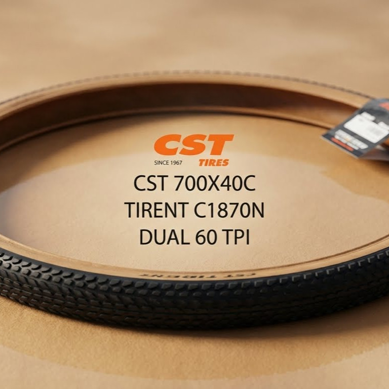 Ban Luar CST Tirent 700 x 40C Gravel Hybrid Tanwall Skinwall Coklat Non Foldable Sepeda Bike 700c