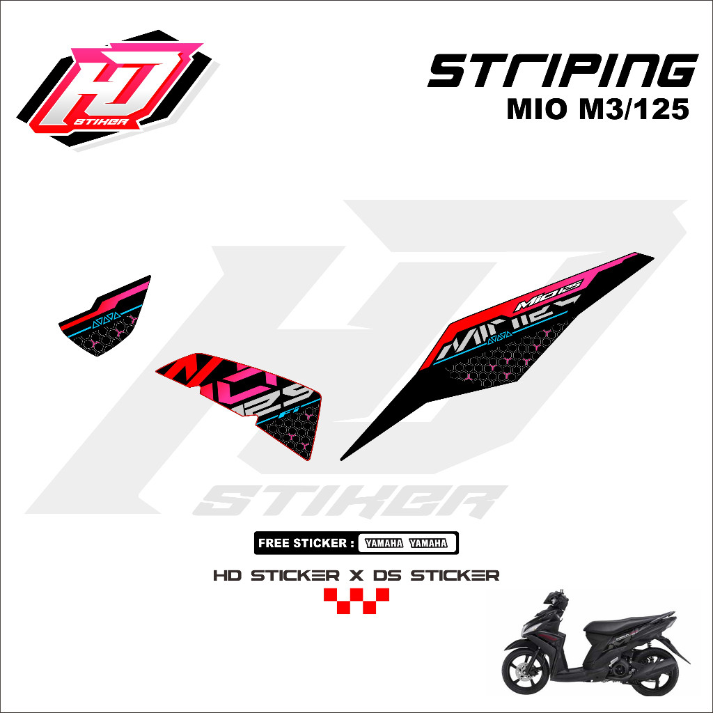 Stiker Mio 125 2025 Striping Standar Mio M3 / Mio 125