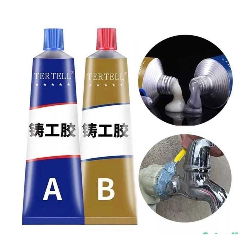 TERTELL 100 Gram Lem Besi AB Caster Glue Epoxy Metal Repairing Adhesive Sealant Welding Glue / Lem A