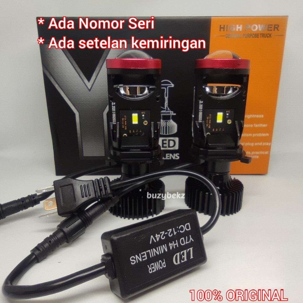 Y7D LAMPU LED MOBIL MOTOR H4 MINI PROJEKTOR PROJIE Y7D ORIGINAL SUPER TERANG