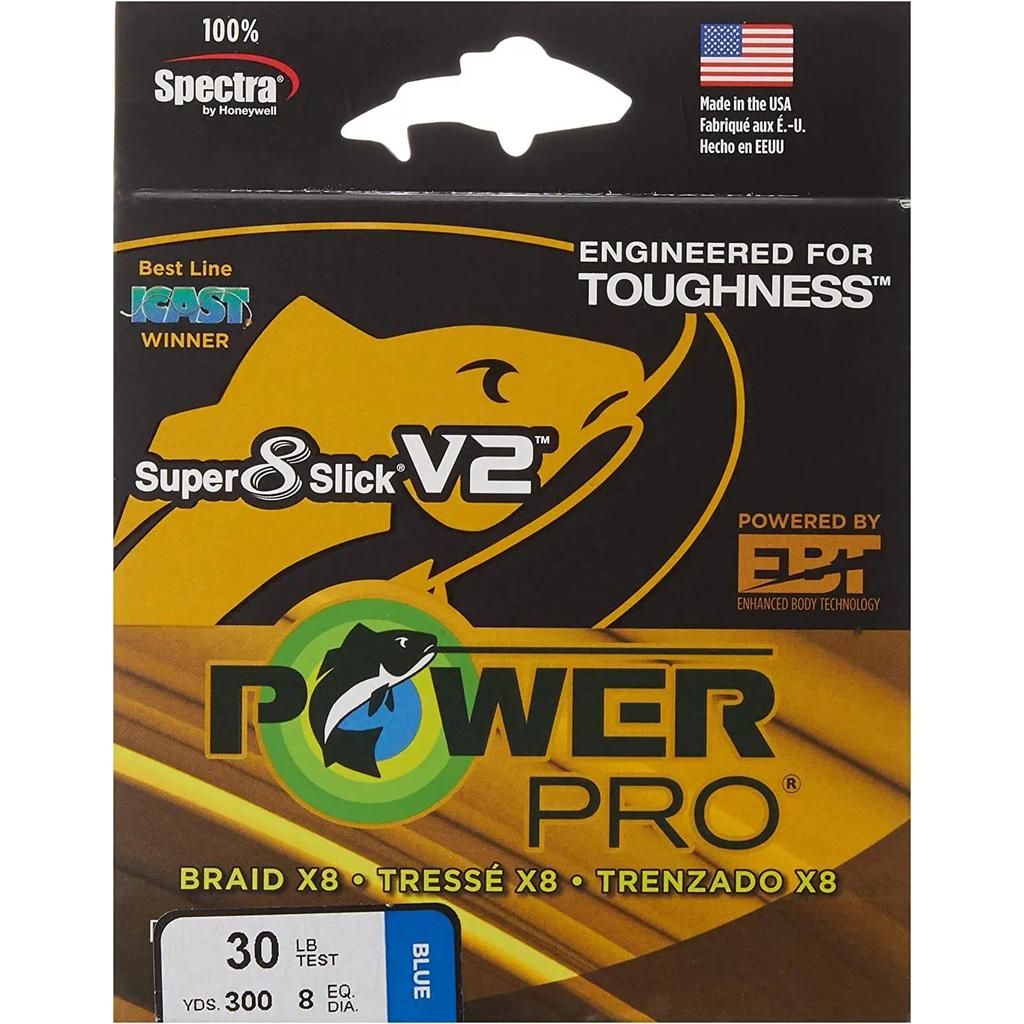 8 Strands POWER PRO SSV2 300Yds Braided Spectra Fishing Line 10~80lb Original USA PE Braid Line PESC