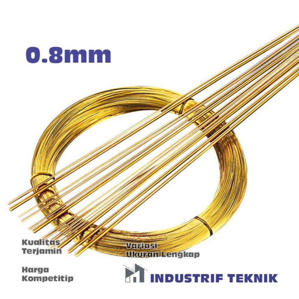 kawat kuningan uk 0,8mm per 1 kg