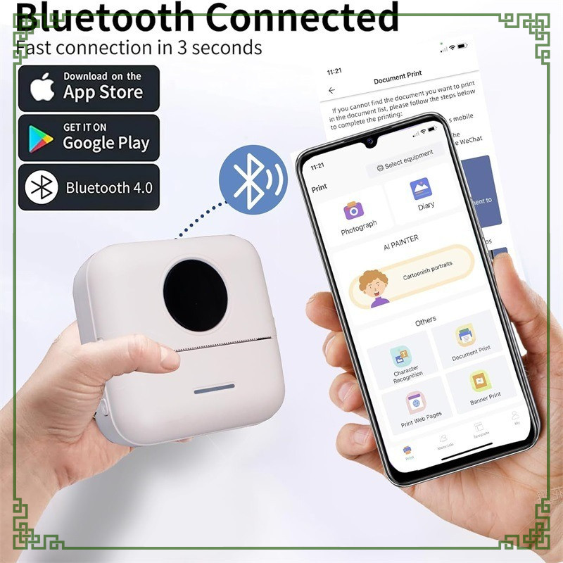 Mini Thermal Printer Bluetooth Printer X5 Wireless Thermal Mini Printer Label Bluetooth Mini Printer