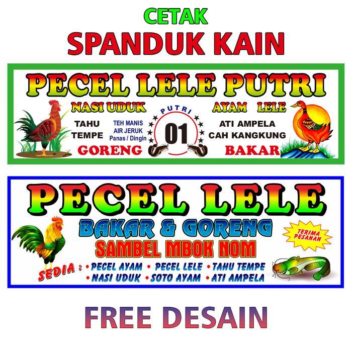 Nazhifa Printing - Spanduk Kain Pecel Lele, Spanduk Jualan, Banner Custom Desain, Bahan Kain TC - 95