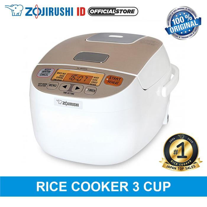 FREE TUMBLER - RICE COOKER 0.5 Liter ZOJIRUSHI NL-BGQ05 WHITE GOLD Panci Super Tebal