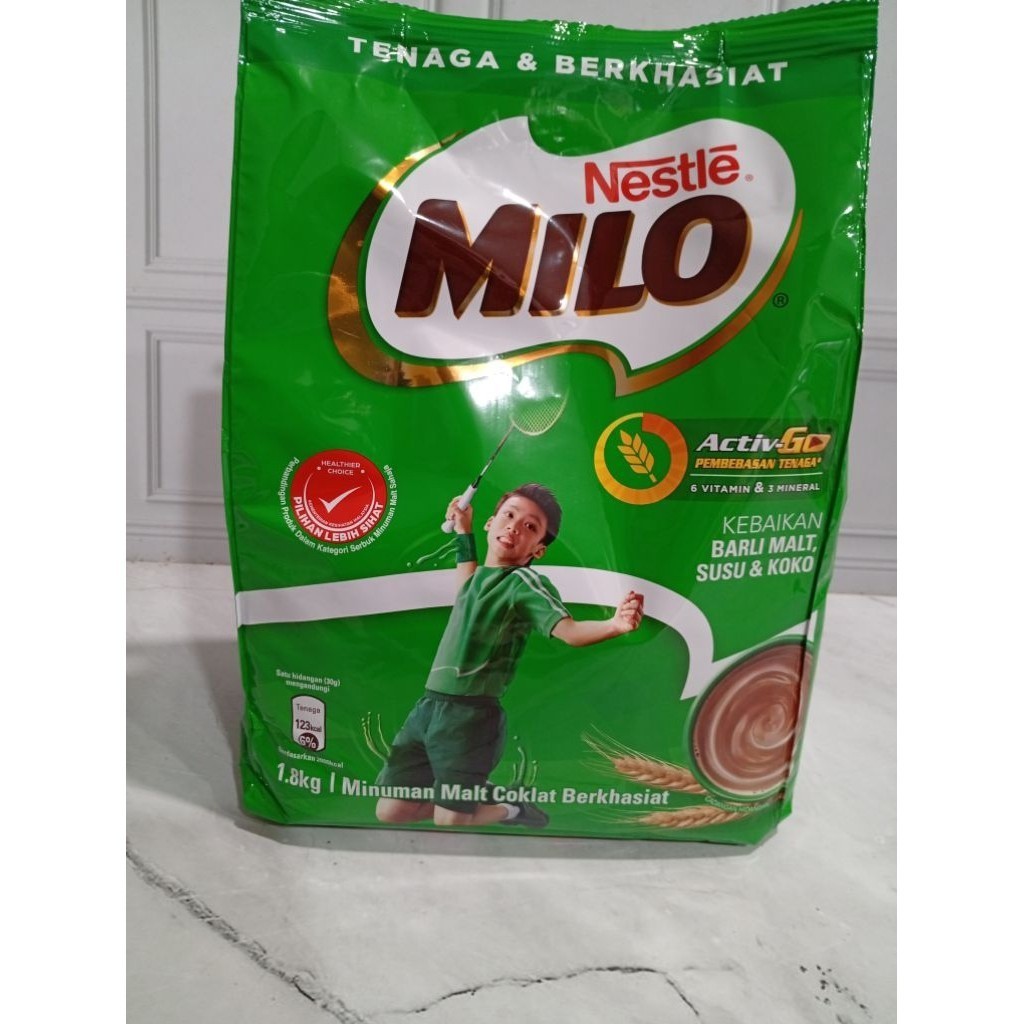 milo Susu MALAYSIA Coklat Bubuk 1,8 kg HALAL BPOM/milo active go nestle. GOSEND ONLY!!