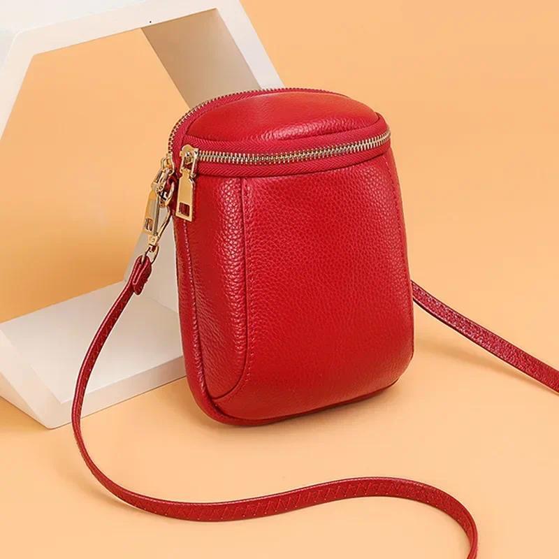 New Mini Cross-body Texture Top Layer Cowhide Shoulder Bag for Women 2025 Fashion High Quality Soft 
