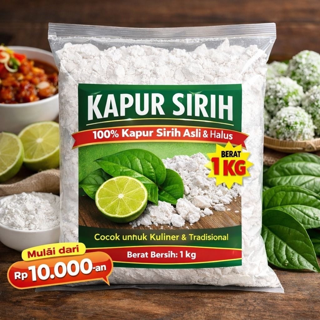 BUMI - Kapur Sirih Murni 1 Kg – Perenyah Makanan Kriuk Kriuk Gorengan