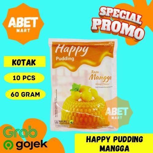 NUTRIJELL HAPPY PUDDING MANGGA 1 KOTAK 10 PCS 60Gr - 60 Gr Gram Puding Manga Mango Nutri Jell Nutrij
