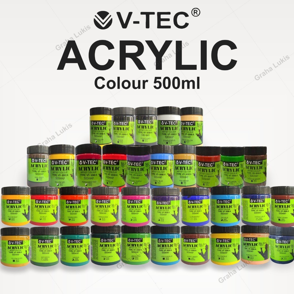Inkology|| V-TEC Artist Acrylic Paint 500ml / Cat Acrylic V-TEC 500ml