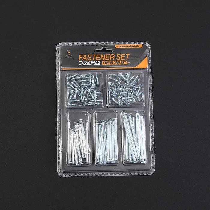 Paket Sekrup Kayu Lengkap 5 Ukuran Baut Fastener Set Multifungsi untuk Furniture Rak Dinding & Pertu