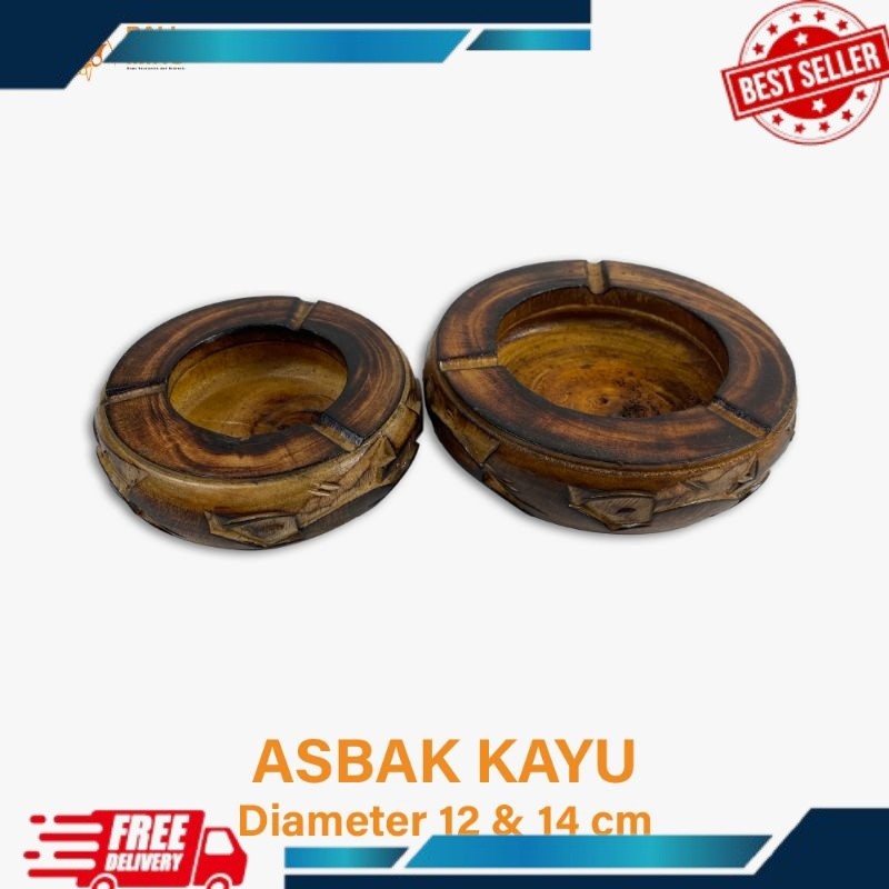 Asbak Kayu Ukir Tulisan Bali - Asbak Bali - Asbak Kayu - Asbak Rokok Kayu Murah - Bali Ashtray - Asb