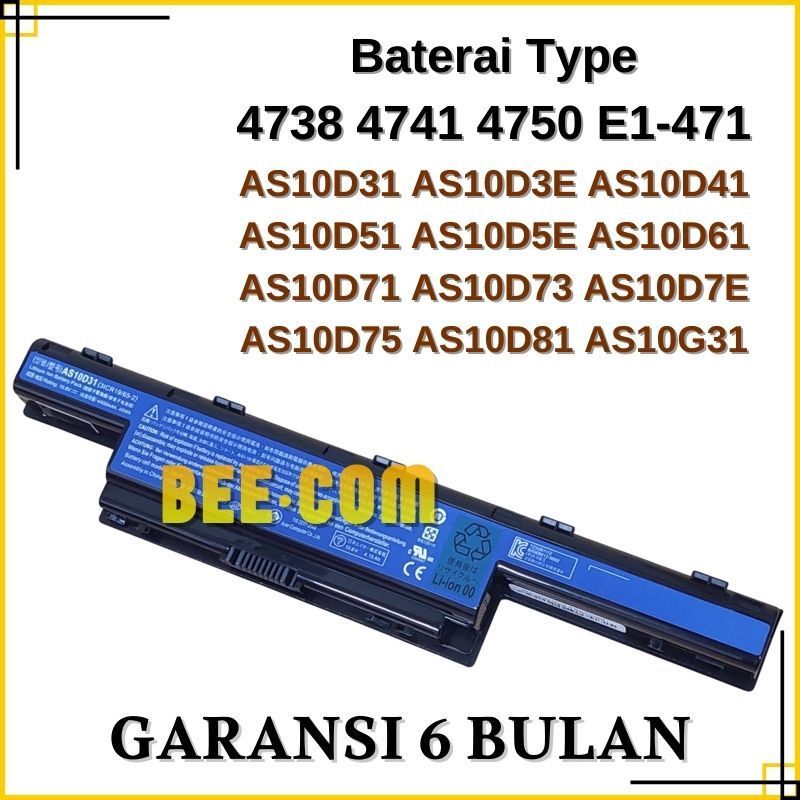 Baterai Laptop Acer Aspire 4739 4739Z 4738 4738Z 4738G Series -BEE