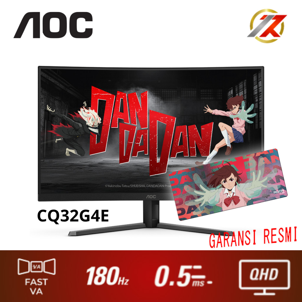 Monitor AOC CQ32G4E 32" Fast VA Curved 1500R 1440p QHD 2K 180Hz 0.5ms | Monitor Gaming AOC CQ32G4E 2
