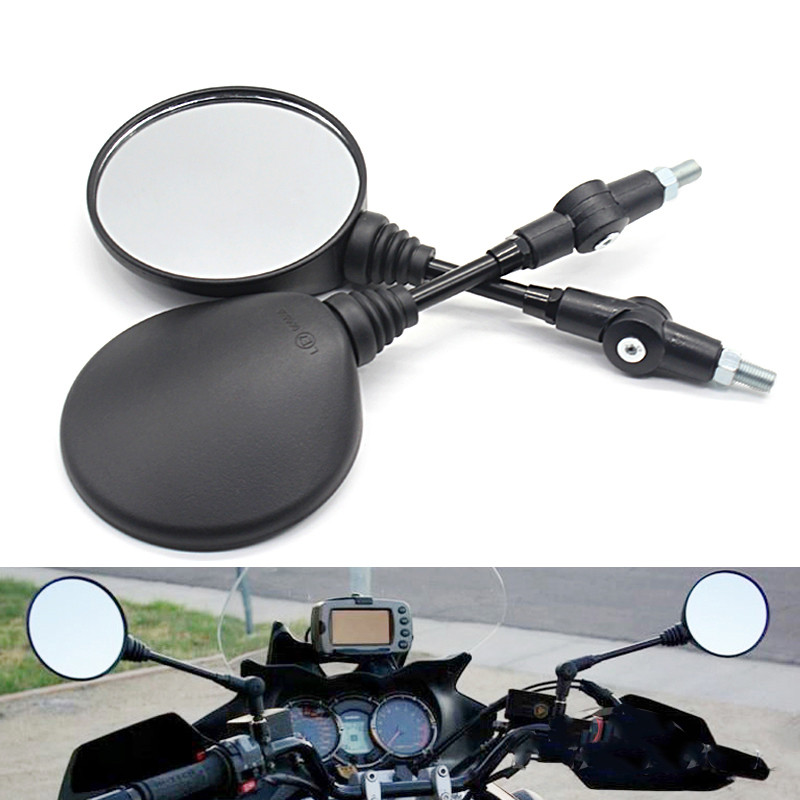 Spion Motor Bulat Klasik Foldable Universal Drat 14 Yamaha Honda Suzuki Kawasaki Retro Variasi Kaca 