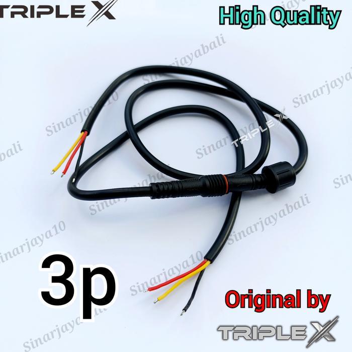 sambungan kabel bulat waterproof 2pin 3pin 4pin soket konektor 2p 3p 4p 2 3 4 p pin lampu led tembak