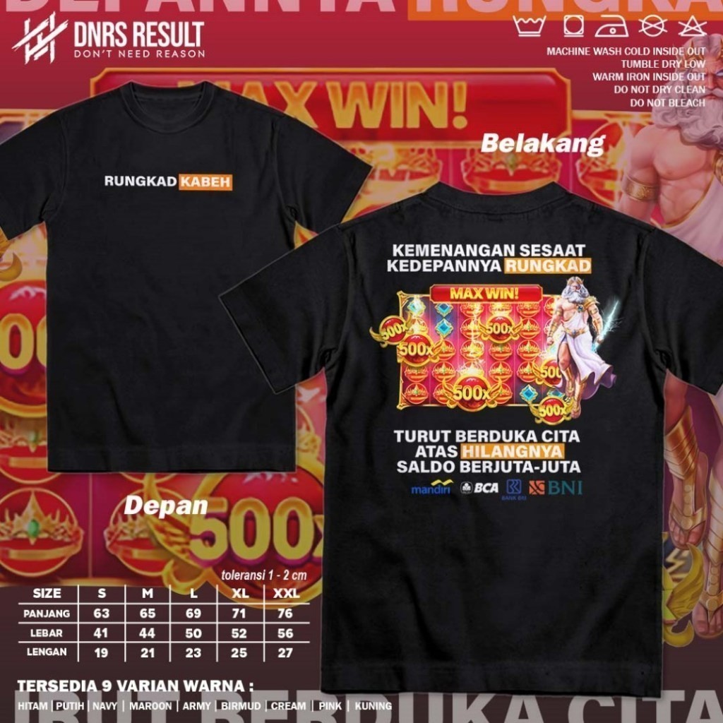 GAME SLOT KAKEK ZEUS88 ZEUS GACOR T SHIRT 24S 200 GSM Baju Distro Kakek Zeus Gates Olympus