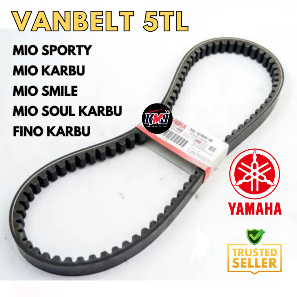 5TL-E7641-00 Vanbelt Only V-Belt Mio Sporty Mio Karbu Mio Smile Soul Fino Karbu Original Yamaha Ori
