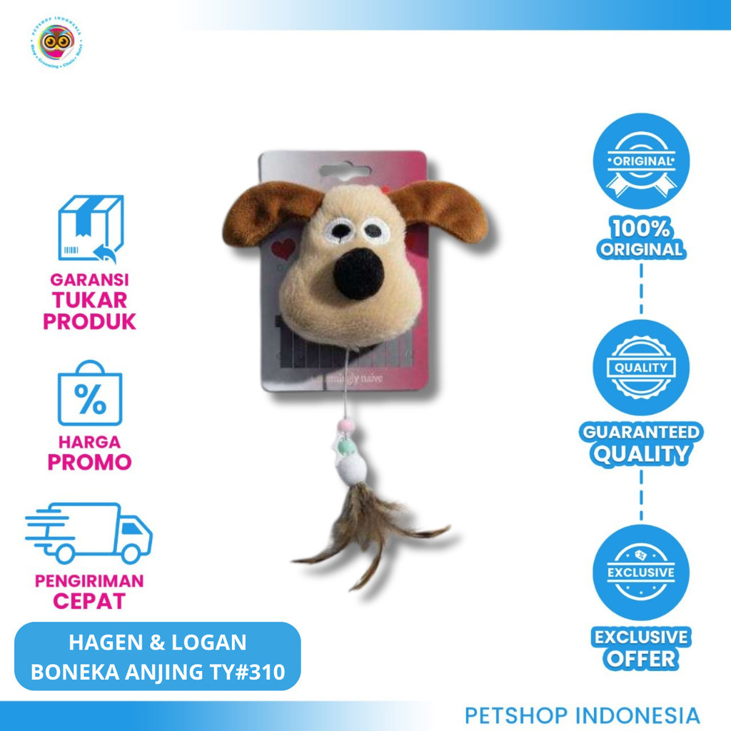 HAGEN & LOGAN Boneka Anjing TY#310 – Mainan Anjing Plush Lembut