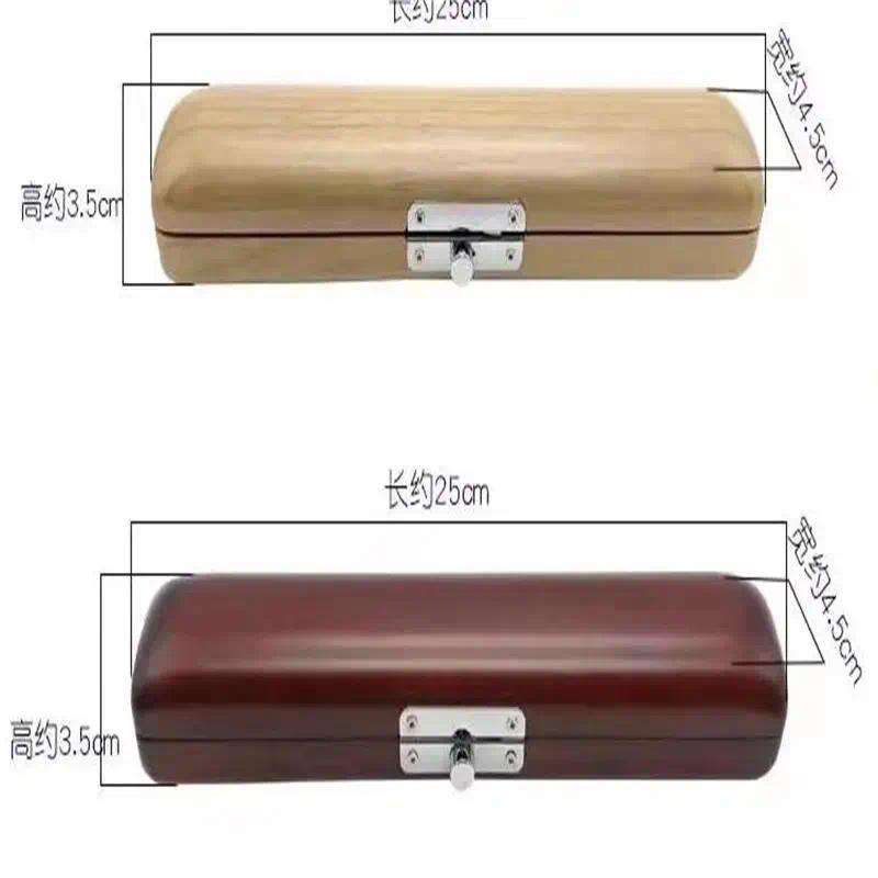 Wood Flute Head Joint Case Wooden Storage Box Flute Mouthpiece Accessories