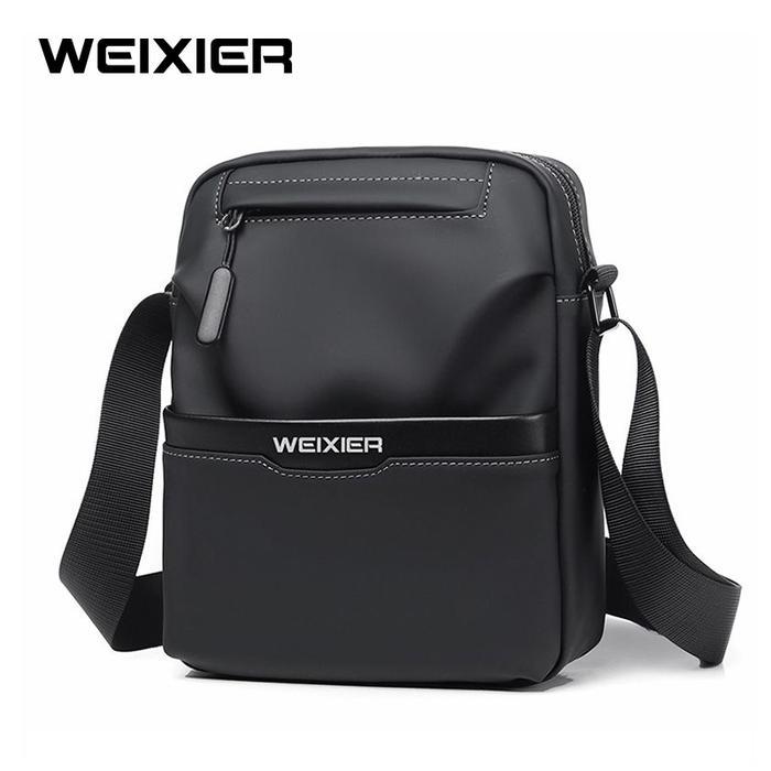 Ganteng.Co - WEIXIER D248 Tas Selempang Pria Sling Bag Anti Air - Black