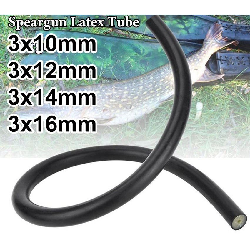 1 Meter Rubber Speargun 10mm/12mm Karet Tembak Panah Ster Ikan Spearfishing Latex