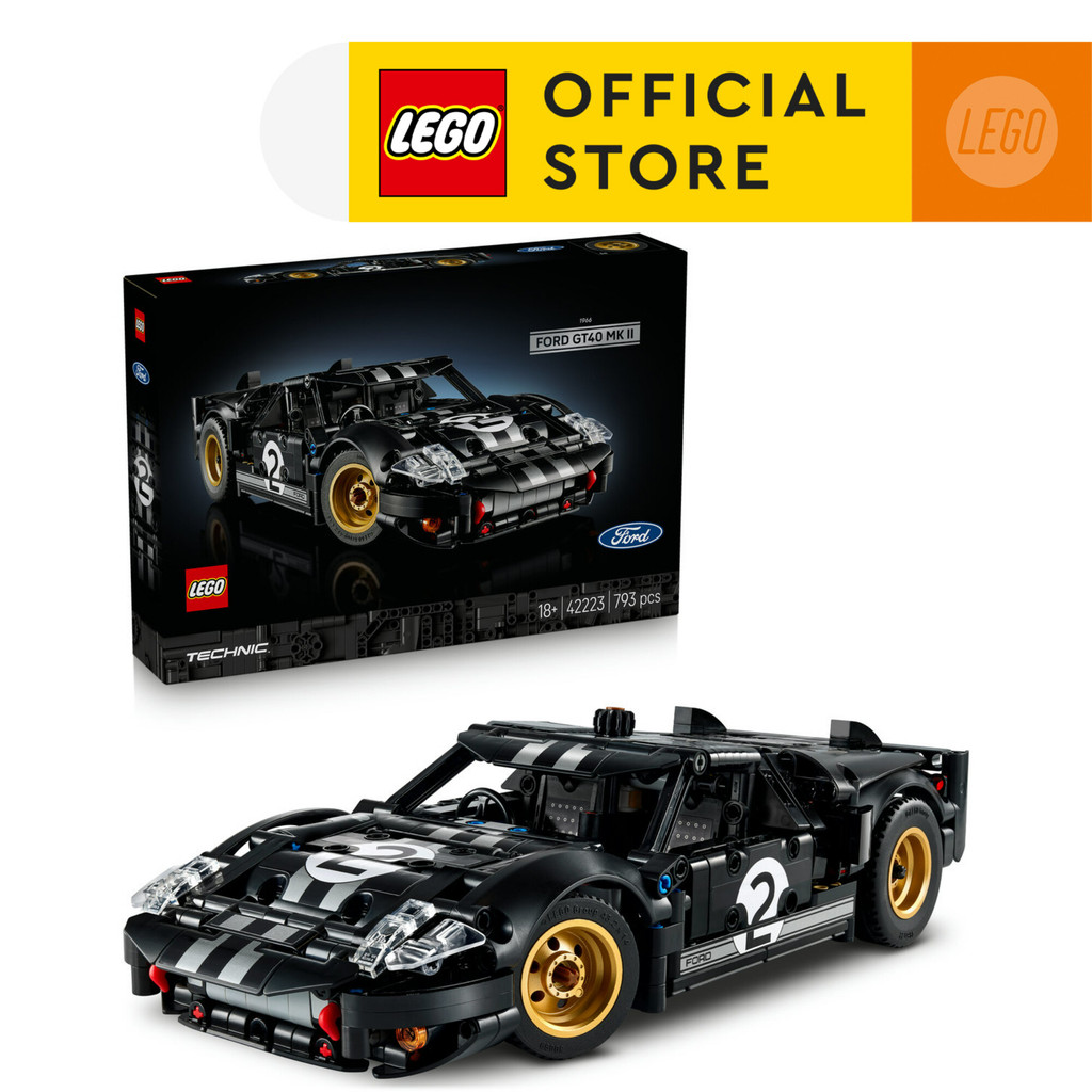 LEGO Technic 42223 1966 Ford GT40 MKII Race Car (793 Pieces), Building Block, Toys, Bricks