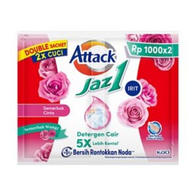 Attack Jaz 1 Detergen Cair Sachet - 1 Renceng Isi 12 Sachet Murah