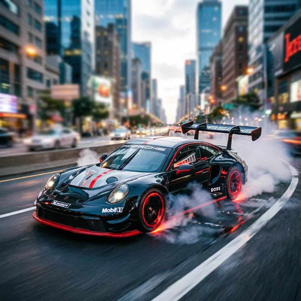 Bburago 1:43 Alloy car model Porsche 911 GT3 racing model simulation car model alloy car toy male co